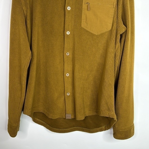 Dkota Grizzly Grayson Brown Button Up Fleece Shirt Size Large - Picture 3 of 10